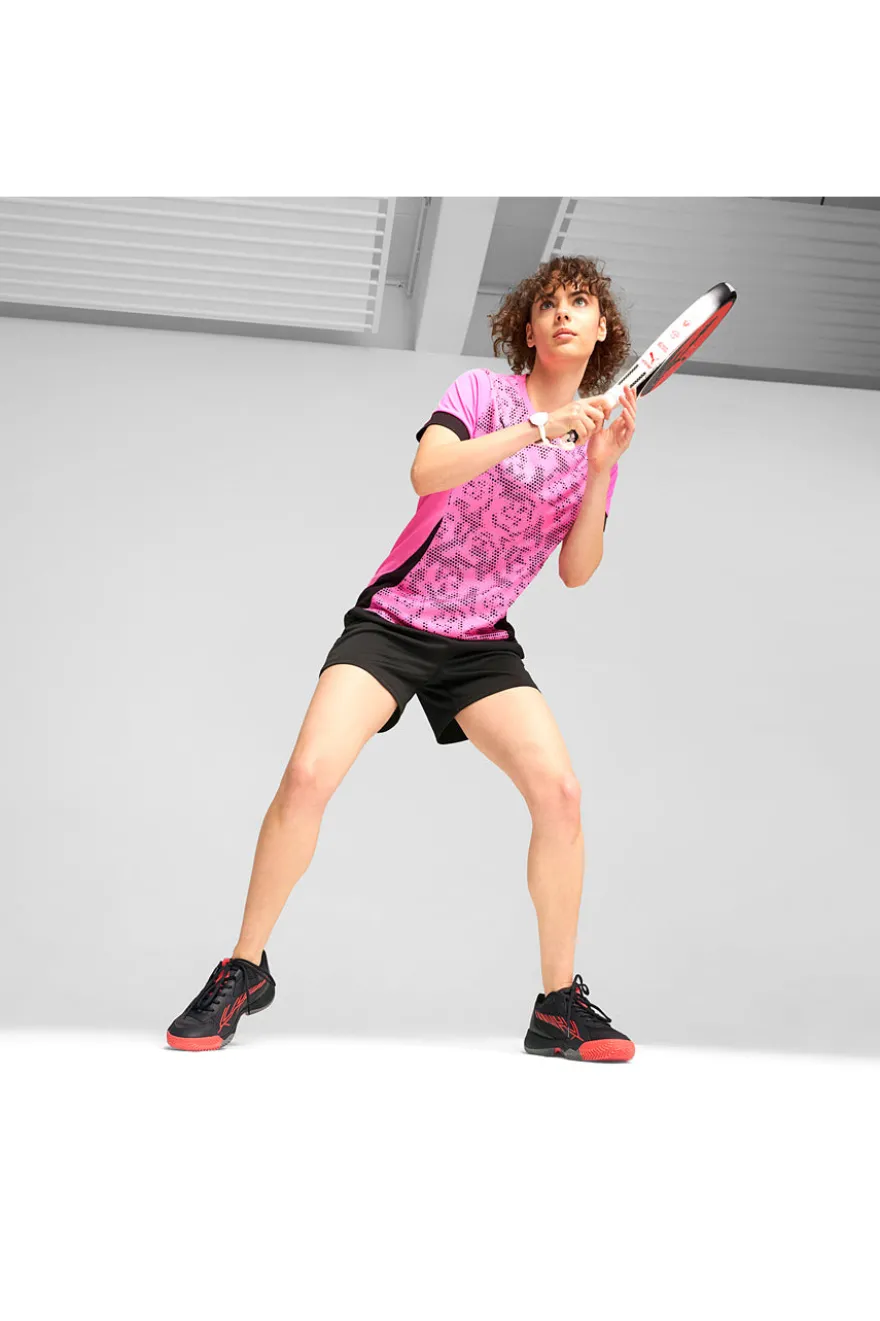 Scarpe da padel nere con dettagli rossi Puma Nova Court