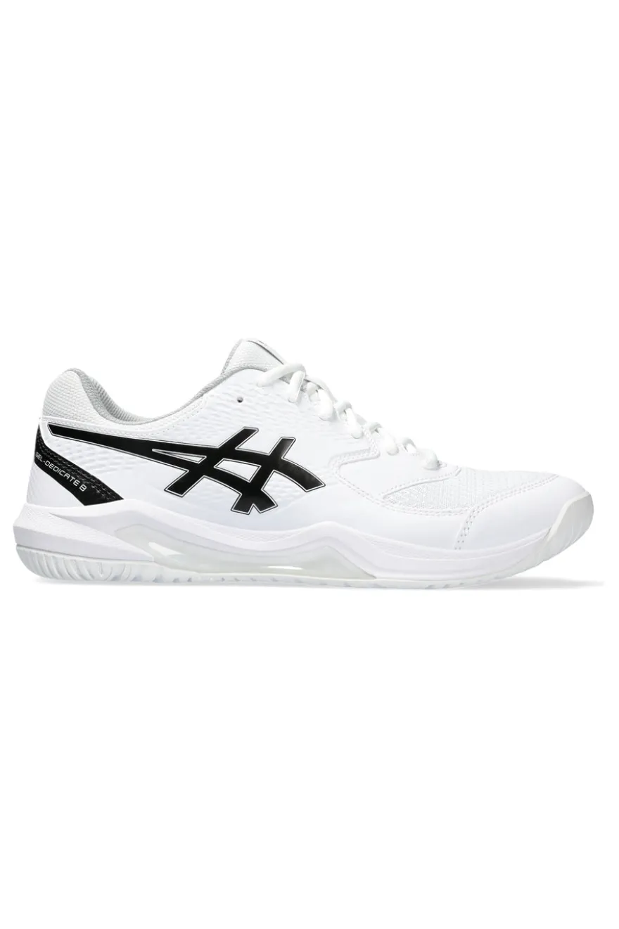 Scarpe da tennis bianco nero stabilità ammortizzazione Asics Gel-dedicate 8