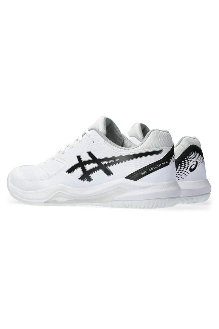Scarpe da tennis bianco nero stabilità ammortizzazione Asics Gel-dedicate 8