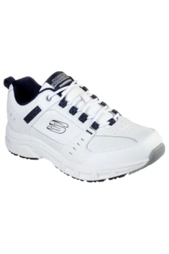 Scarpe da Trail Bianche con Tomaia in Pelle SKECHERS Relaxed Fit: Oak Canyon - Redwick