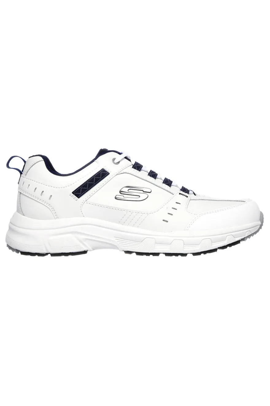Scarpe da Trail Bianche con Tomaia in Pelle SKECHERS Relaxed Fit: Oak Canyon - Redwick
