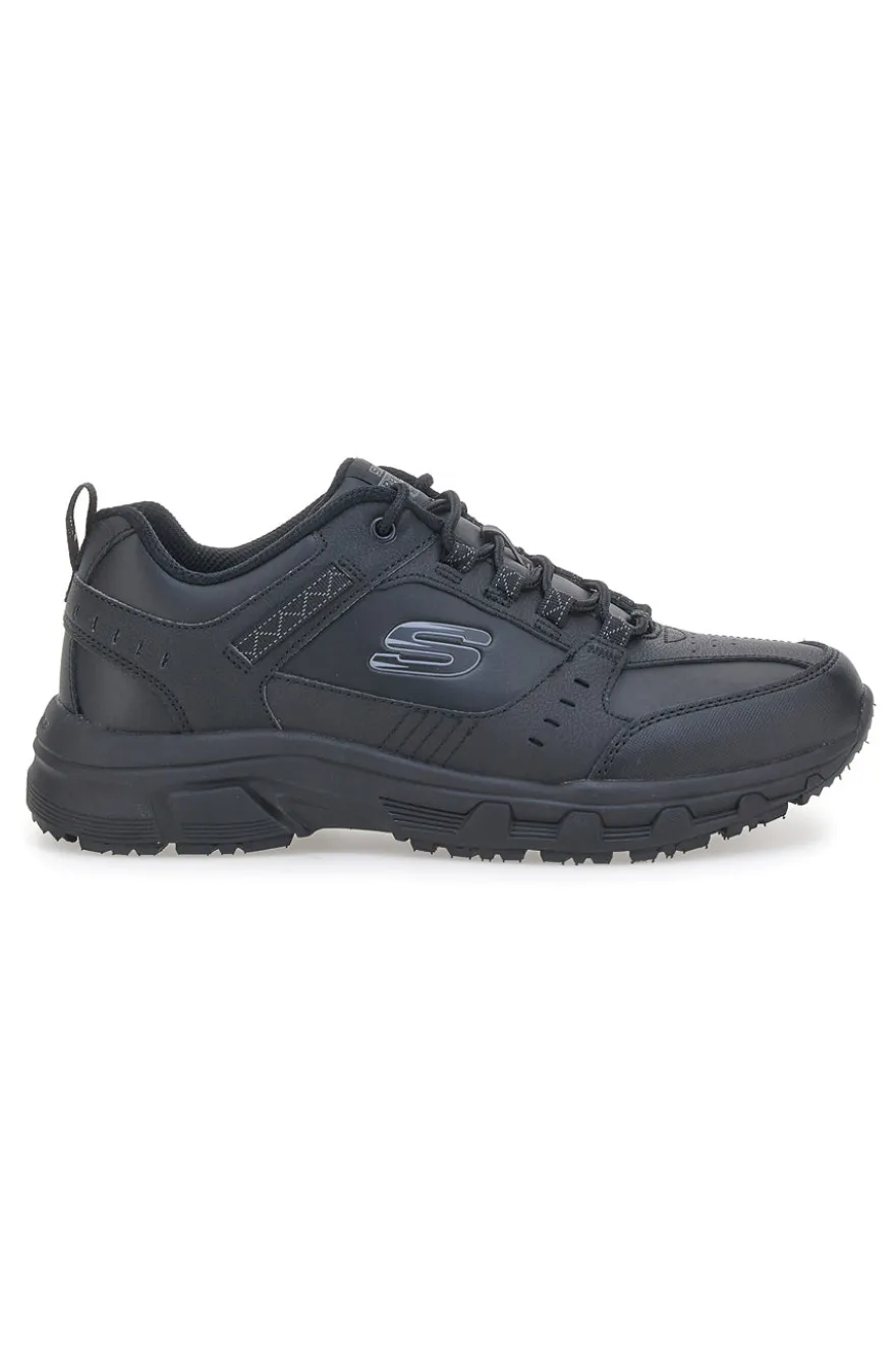 Scarpe da Trail Nere con Tomaia in Pelle SKECHERS Relaxed Fit: Oak Canyon - Redwick