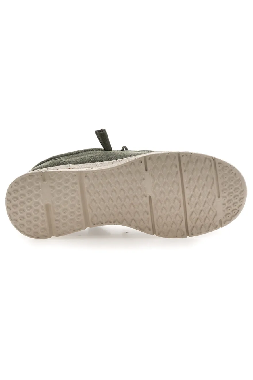 Scarpe da uomo casual verde in tessuto Sevenoaks PK1147O