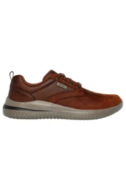 Scarpe marroni impermeabili con memory foam Skechers Delson 3.0 Glavine