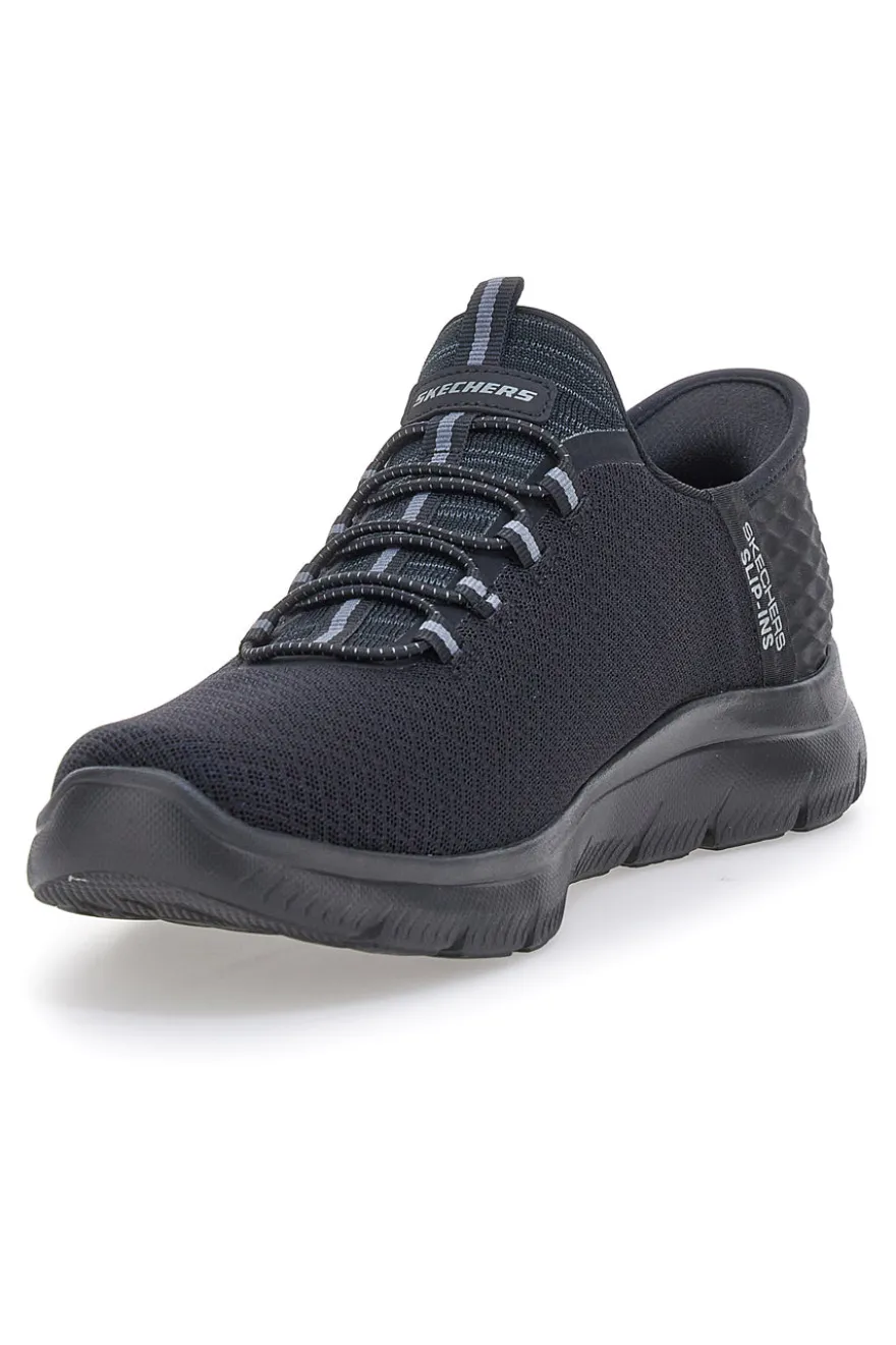 Scarpe navy Slip-ins in mesh con Air-Cooled Memory Foam Skechers Summits High Range Wide Fit