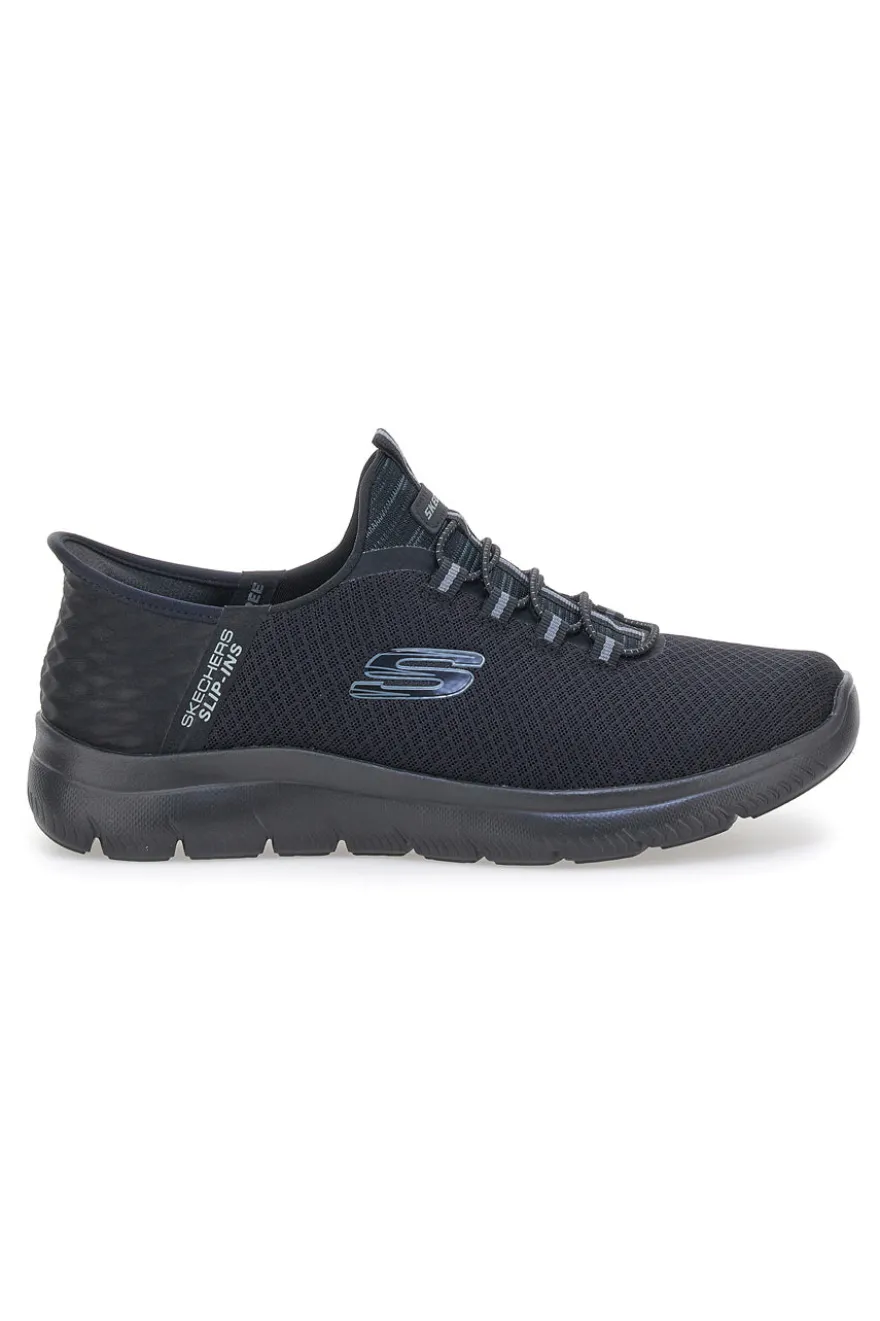 Scarpe navy Slip-ins in mesh con Air-Cooled Memory Foam Skechers Summits High Range Wide Fit