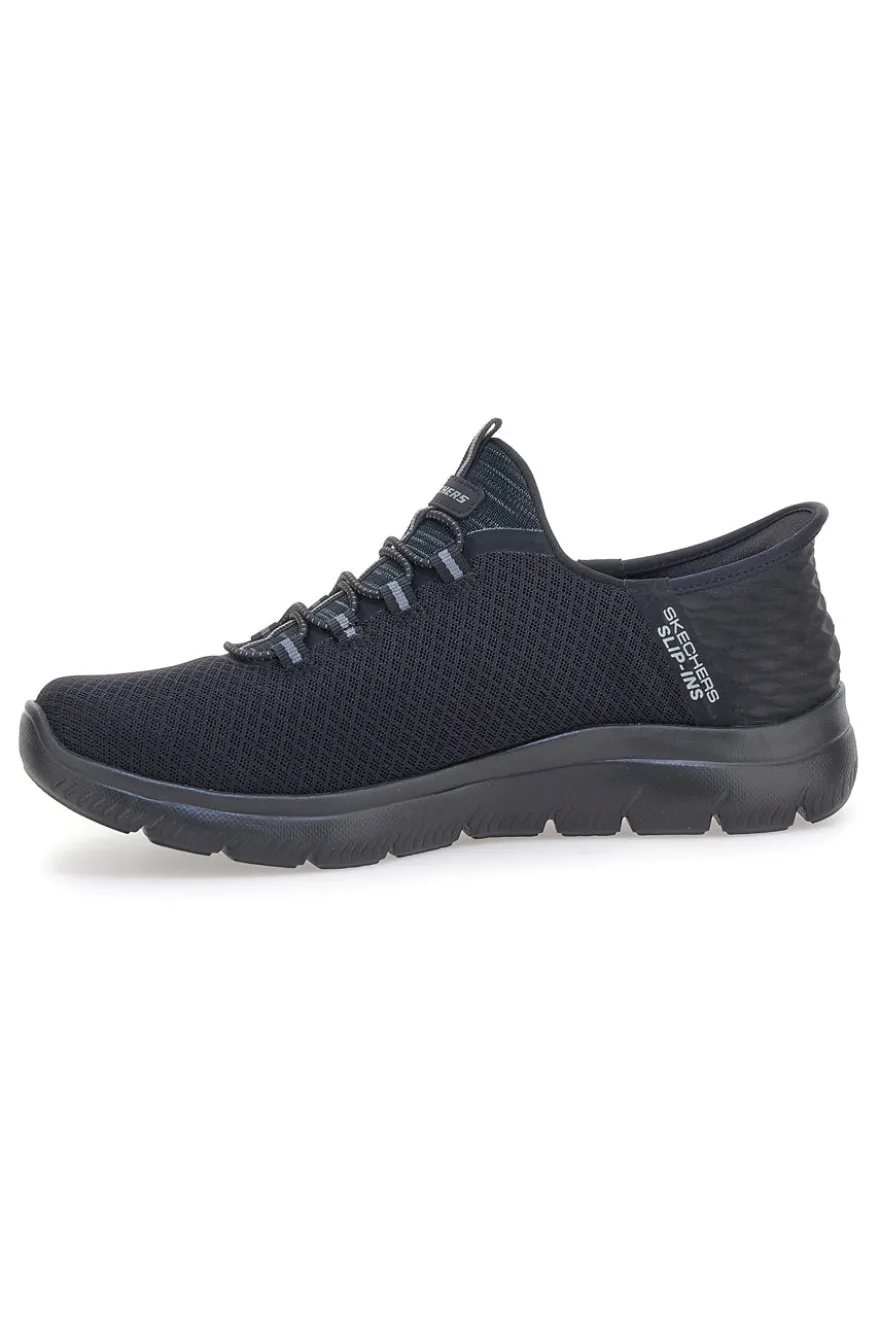 Scarpe navy Slip-ins in mesh con Air-Cooled Memory Foam Skechers Summits High Range Wide Fit