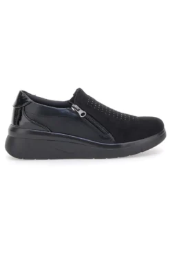 Scarpe nere con brillantini e cerniera laterale PRIMA RIGA H2301017