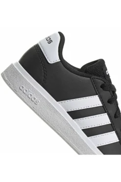 Scarpe nere con strisce bianche in materie sintetiche Adidas Grand Court 2 K