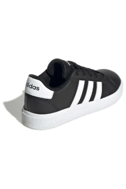 Scarpe nere con strisce bianche in materie sintetiche Adidas Grand Court 2 K