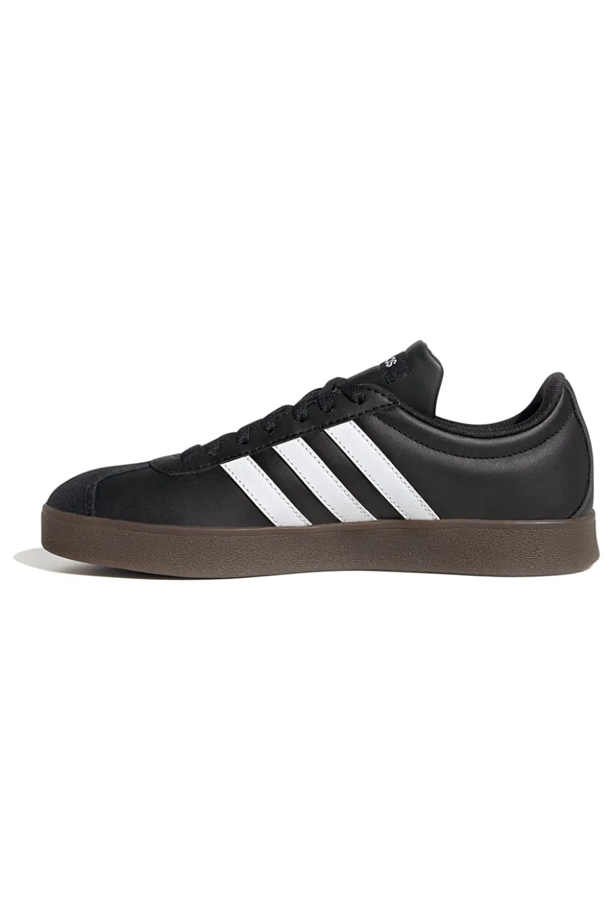 Scarpe nere con strisce bianche suola in gomma Adidas VL Court Base
