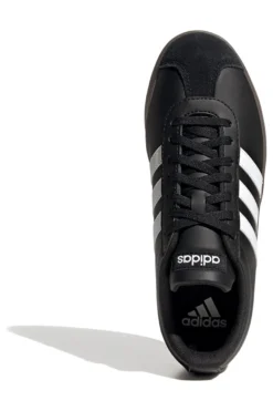 Scarpe nere con strisce bianche suola in gomma Adidas VL Court Base