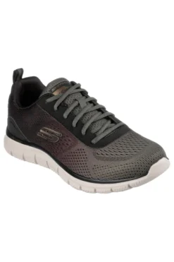 Scarpe nere e verde oliva stile training Skechers Track Ripkent