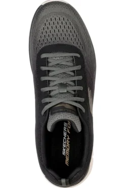 Scarpe nere e verde oliva stile training Skechers Track Ripkent