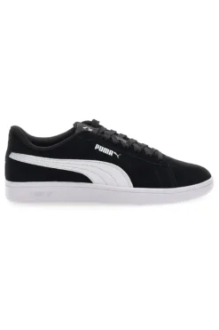 Scarpe nere in pelle con logo laterale Puma Smash 3