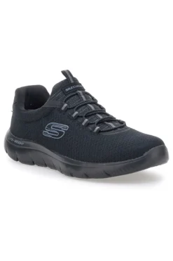 Scarpe nere slip-on in mesh con Memory Foam Skechers Summits