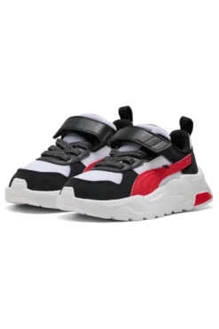 Scarpe nero bianco con chiusura a strappo e lacci elastici Puma Trinity 2 LT Mid 90s AC+ Inf