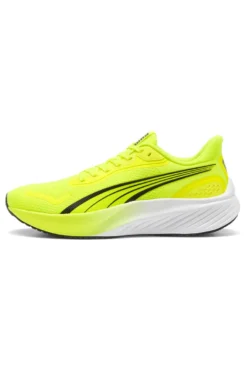 Scarpe running giallo fluo in mesh traspirante con suola leggera Puma Pounce Lite