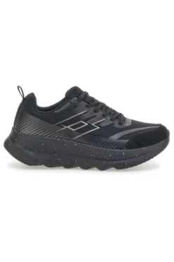 Scarpe running nere total black con suola ammortizzata Lotto Run 60 AMF