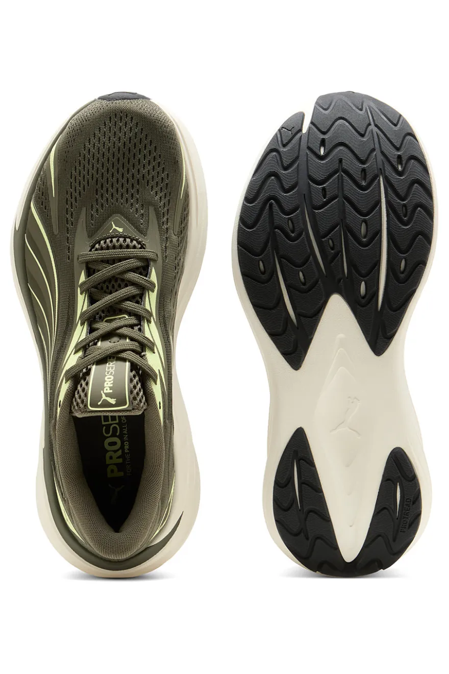 Scarpe running verde oliva in mesh con ammortizzazione Profoam Puma Maxima Pro
