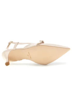 Scarpe slingback panna a punta con cinturini Pittarello glam 3790