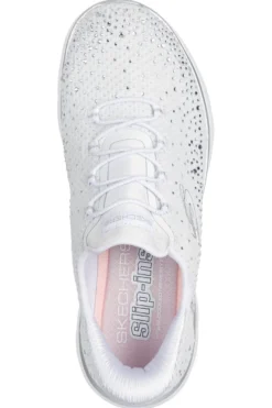 Scarpe slip ins bianco con strass in mesh Skechers Summits brilliant shine
