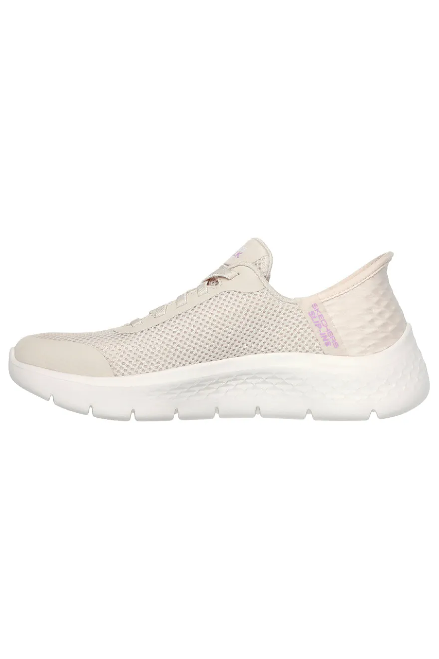 Scarpe slip ins off white in mesh Skechers Go walk flex grand entry