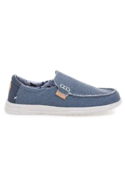 Scarpe slip on blu in tessuto Route 66 RO41817