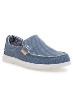 Scarpe slip on blu in tessuto Route 66 RO41817