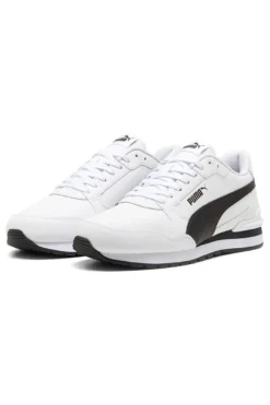 Scarpe sportive bianche in pelle con dettagli neri Puma ST Runner v4 L