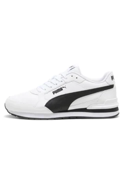 Scarpe sportive bianche in pelle con dettagli neri Puma ST Runner v4 L