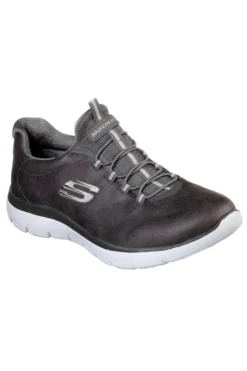 Scarpe sportive grigie slip-on leggere Skechers Summits Itz Bazik