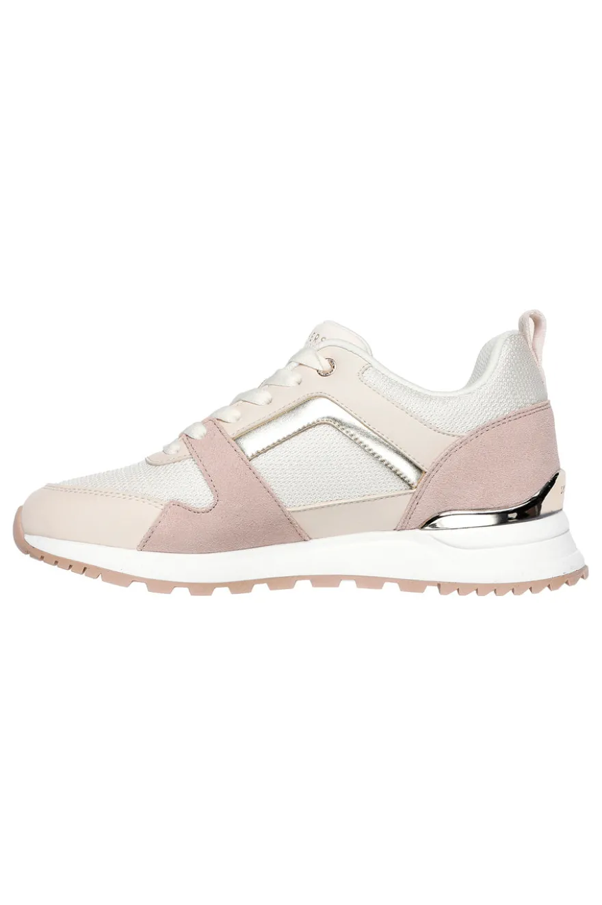 Scarpe sportive naturale e oro con memory foam Skechers Runway Posh Gal