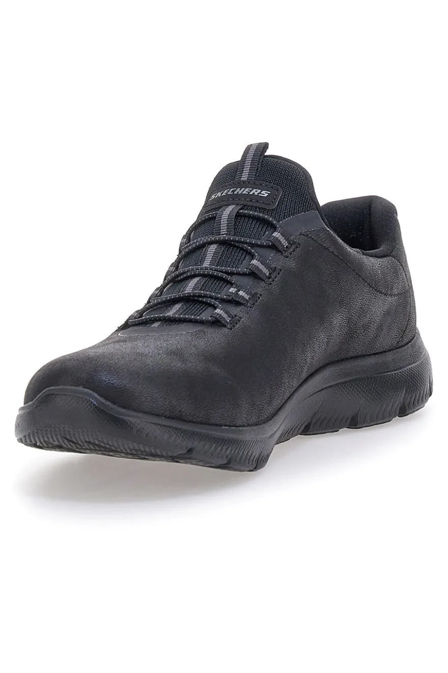 Scarpe sportive nere slip-on leggere Skechers Summits Itz Bazik