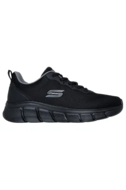 Scarpe sportive nere traspiranti con suola flessibile Skechers Bobs B Flex Icy Edge