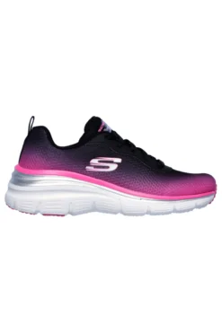 Scarpe sportive nero e rosa con memory foam Skechers Fashion Fit Build Up