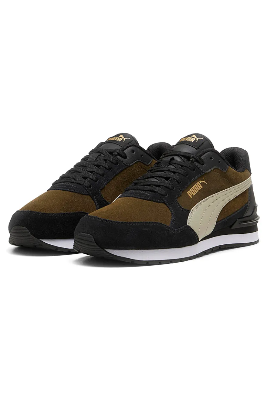 Scarpe sportive verde oliva con dettagli in suede Puma ST RUNNER V4 SD