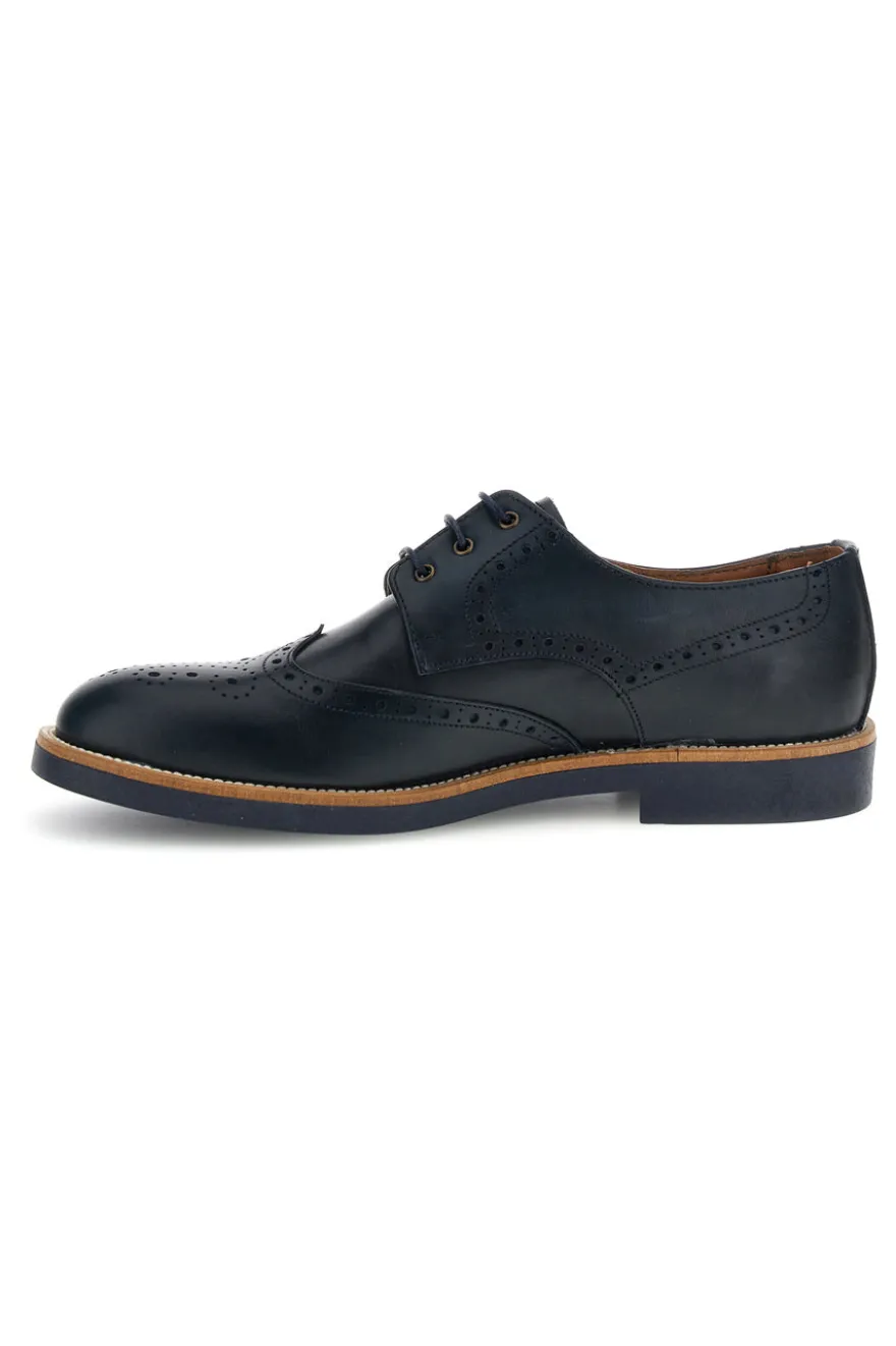 Scarpe stringate blu in pelle Pittarello 8023