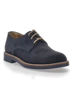 Scarpe Stringate Blu In Pelle Scamosciata Pittarello 8025