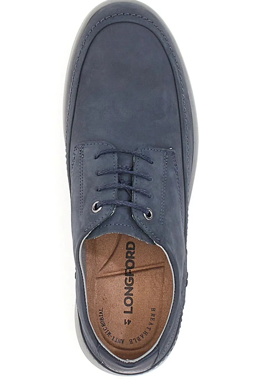 Scarpe Stringate Blu In Vera Pelle Longford 6412