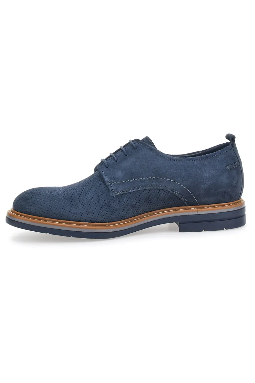 Scarpe Stringate Blu In Vera Pelle Pittarello Active 2401