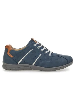 Scarpe Stringate Con Tomaia in Pelle Blu e dettagli Bianchi PITTARELLO ECO 27002