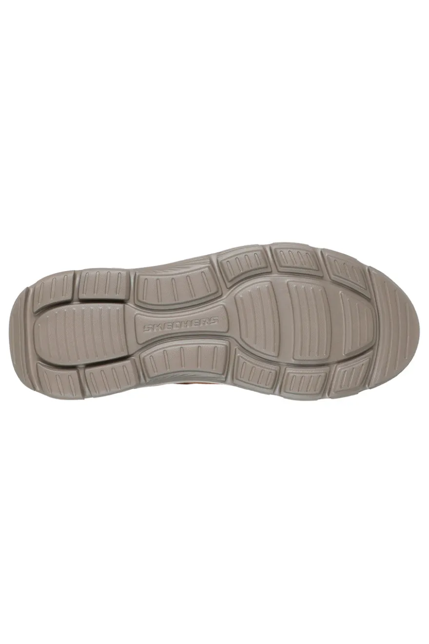 Scarpe stringate cuoio in materiale tecnico con soletta Arch Fit Skechers Garza Rowan