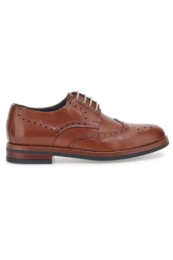 Scarpe Stringate Francesine marroni in pelle con lavorazione brogue Pittarello 06