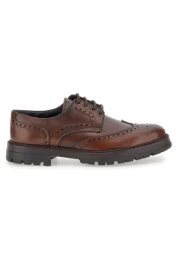 Scarpe Stringate Marroni Con Decorazione Duilio Pittarello Focus 2240