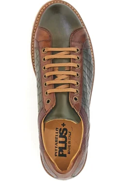 Scarpe Stringate Marroni e Verdi In Vera Pelle Made in Italy Pittarello Plus PT325