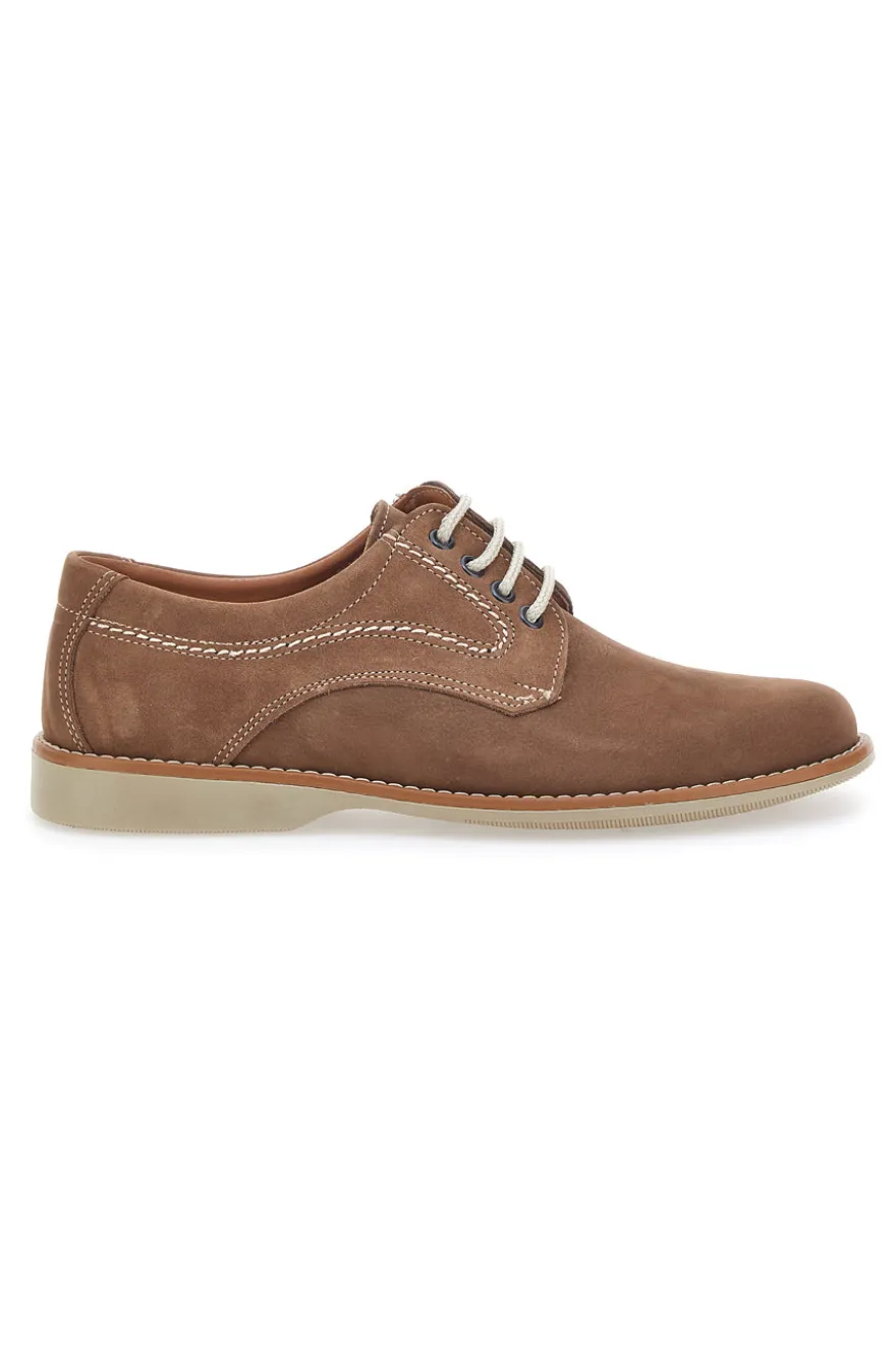 Scarpe Stringate Marroni In Nabuk Made In Italy Jerpoint 1