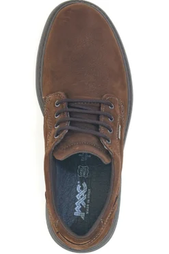 Scarpe stringate marroni in pelle Imac 85130930263017