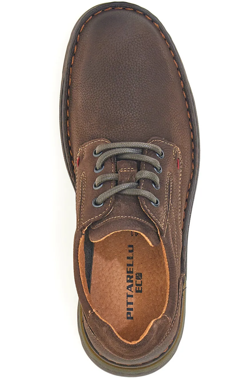 Scarpe stringate marroni in pelle Pittarello eco 252900002