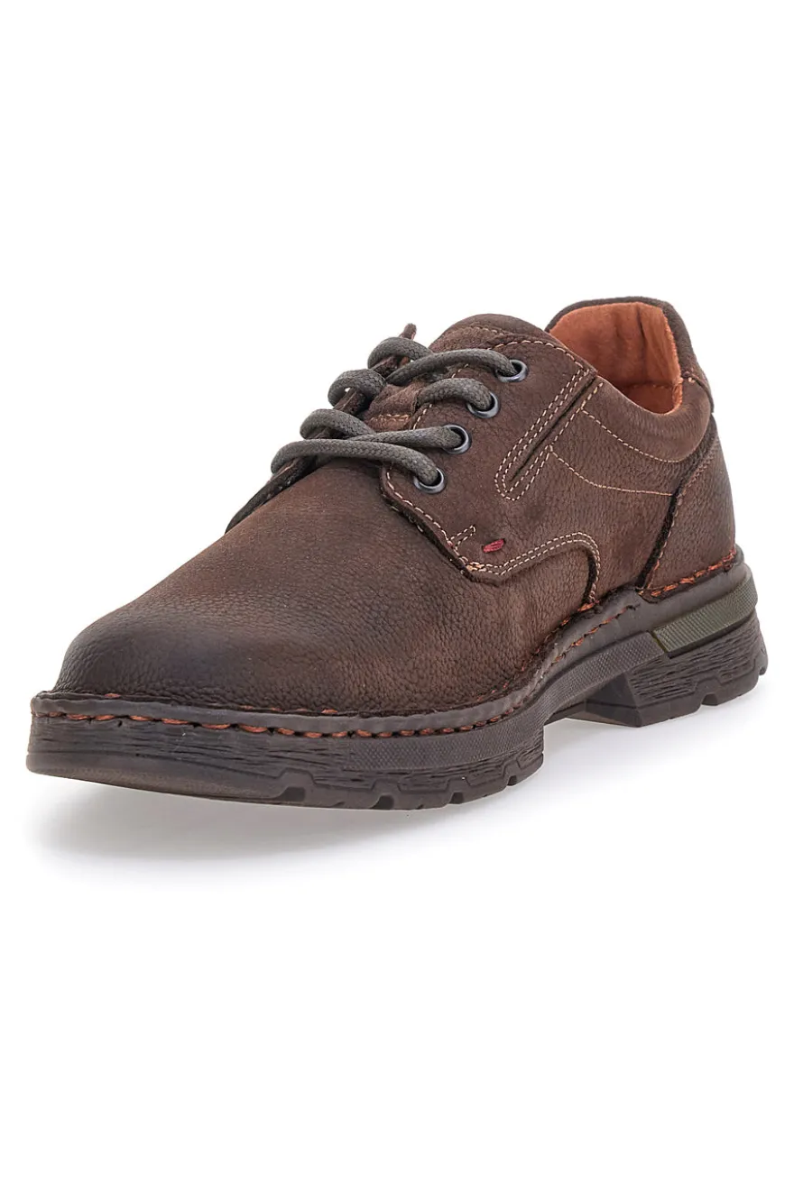 Scarpe stringate marroni in pelle Pittarello eco 252900002